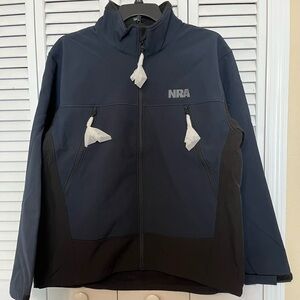 NWT NRA National Rifle Association Full Zip Soft Shell Fleece Lined Jacket XL